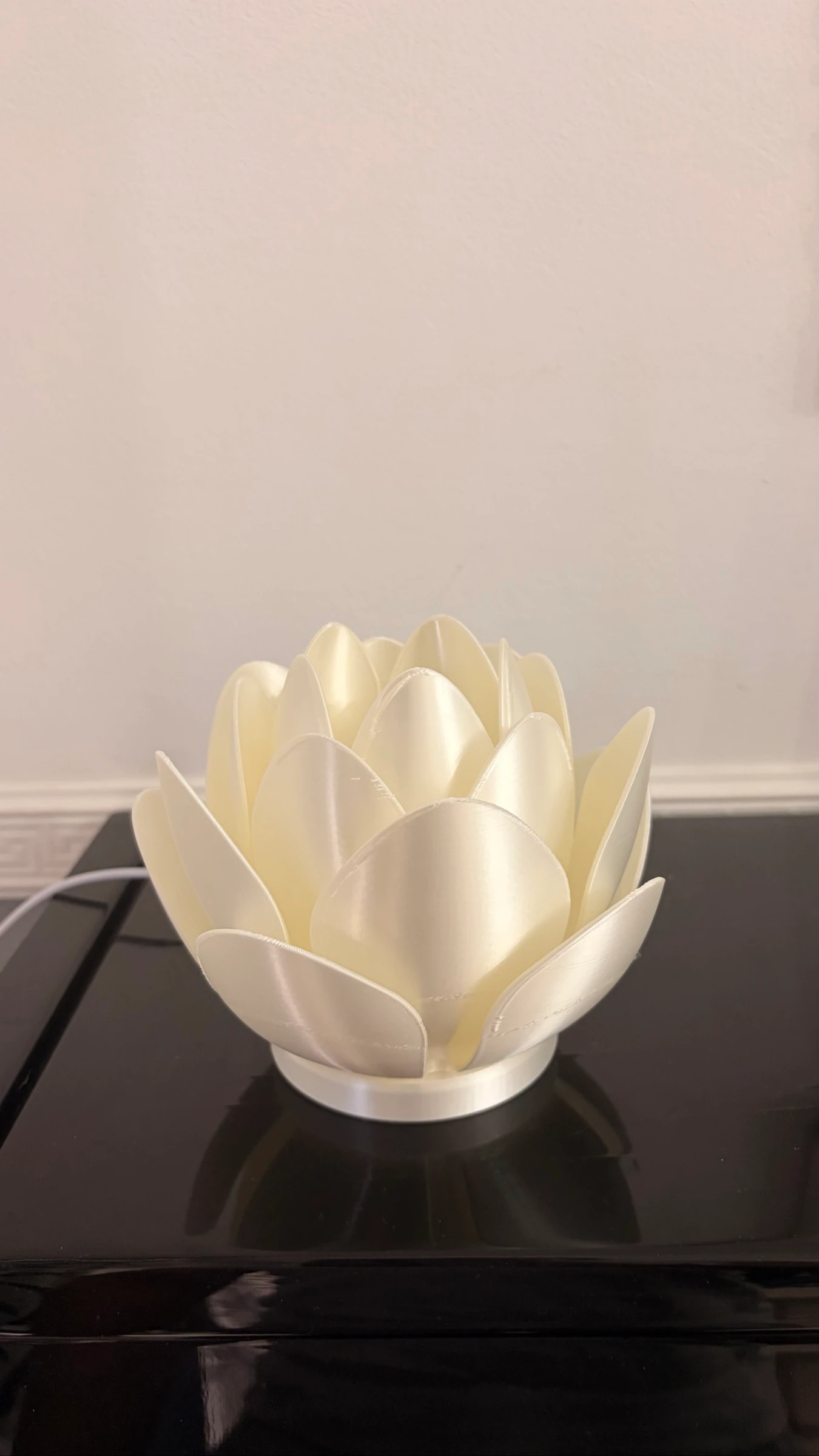 Lámpara decorativa Lotus blanco seda - lámpara de noche – photo 2